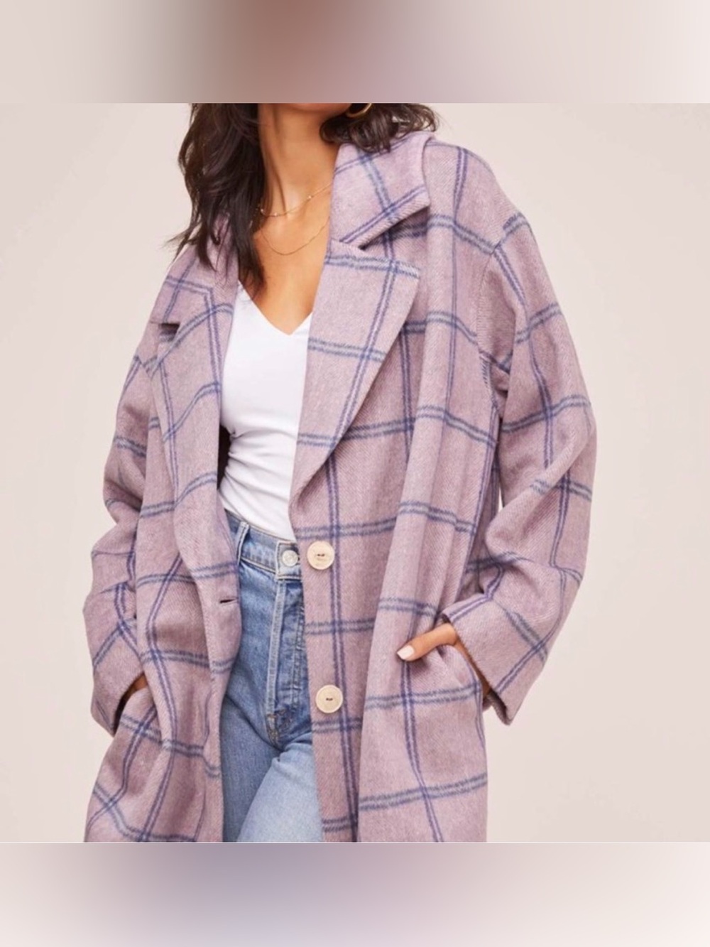 Astr the Label Oversized Lilac Coat